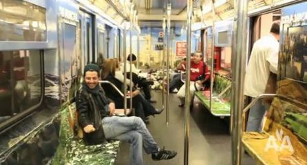 Le métro new-yorkais transformé en avion par American Airlines en vidéo