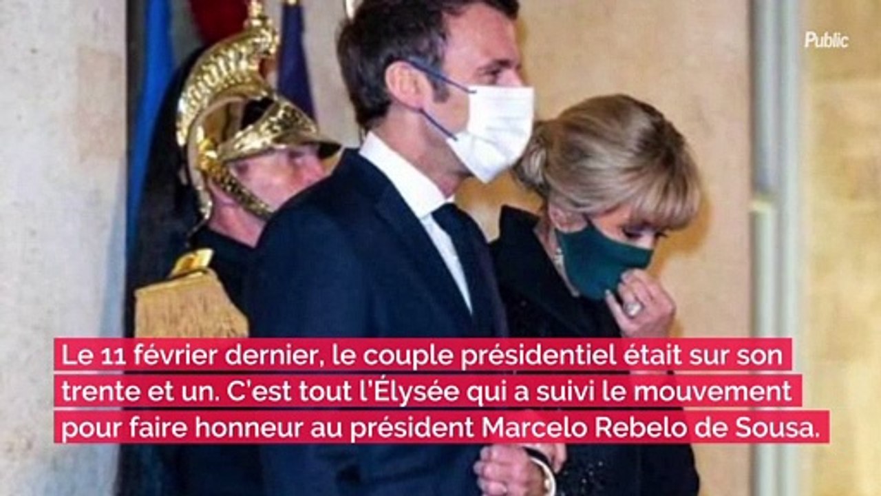 Brigitte Macron : Cette robe fendue XXL de gala qui lui donne du fil à retordre sur les marches de l'Élysée... Son époux Emmanuel Macron lui vient en aide !