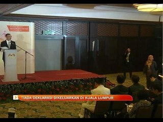 Tiada deklarasi dikeluarkan di Kuala Lumpur