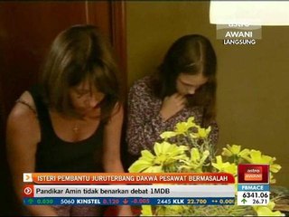 Isteri pembantu juruterbang dakwa pesawat bermasalah