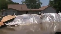 Une maison résiste aux inondations dans l'Arkansas