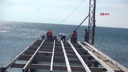 BODRUM BELEDİYE BAŞKANI ARAS'IN AHŞAP İSKELESİ YIKILDI