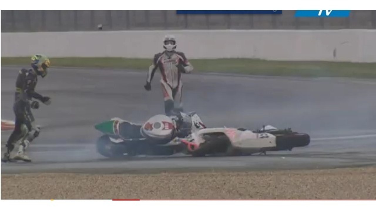 Un drôle de crash en moto