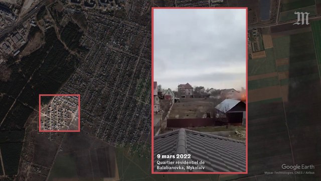 Le quartier résidentiel de Balabanovka, à Mykolaïv, pris pour cible le 9 mars