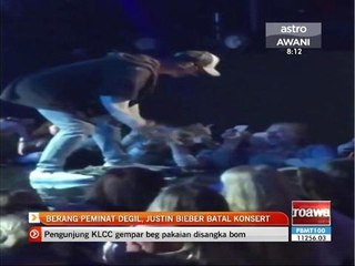 Berang peminat degil, Justin Bieber batal konsert