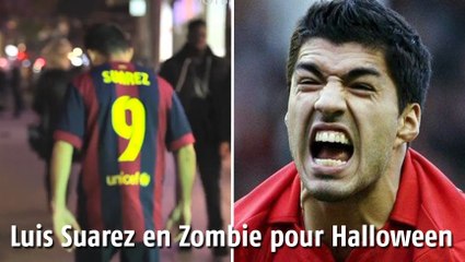 Pour Halloween, Luis Suarez se transforme en zombie !