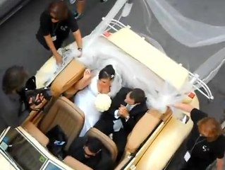 Elle s'est mariée avec un voile de 3 km