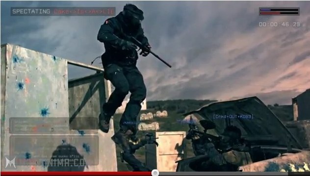 Une partie de Paintball en slow motion