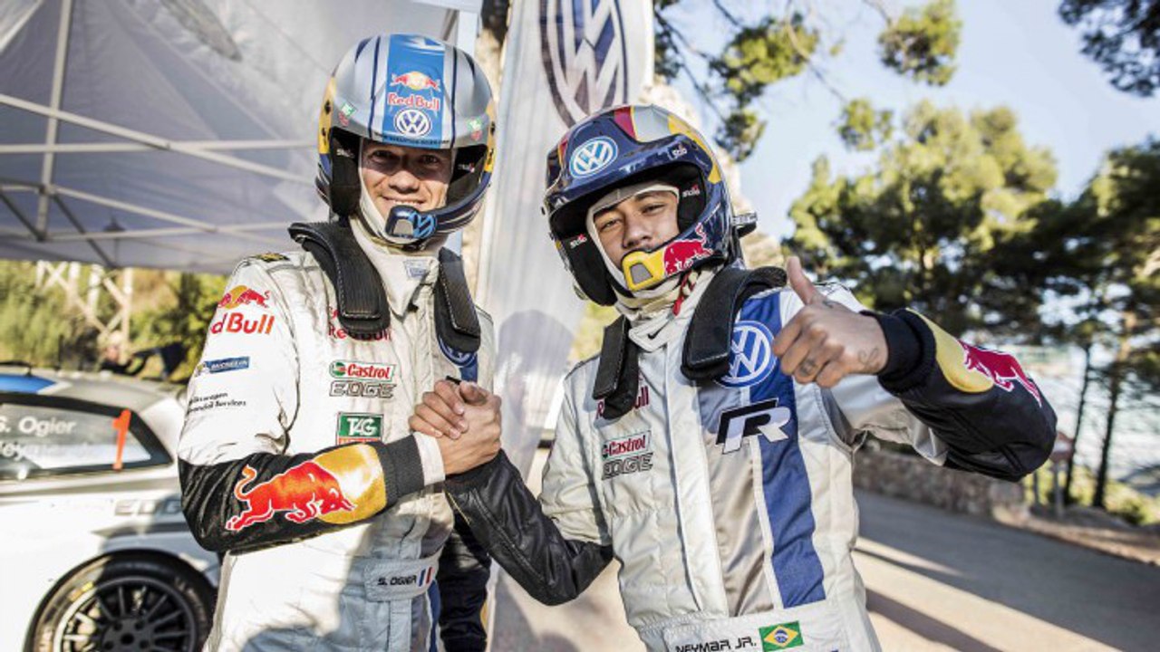 Neymar devient le co-pilote exceptionnel de Sébastien Ogier le temps d'une course inoubliable