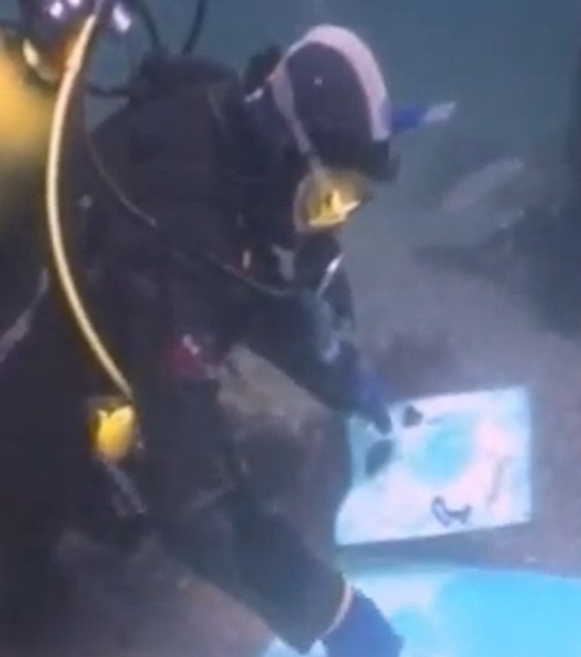 Après la peinture en plein-air, voici la peinture sous-marine