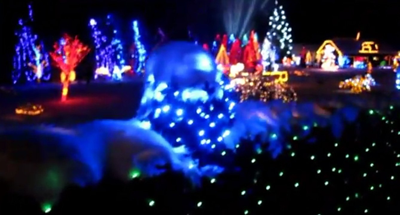 Il décore son jardin avec 1,2 million de guirlandes lumineuses pour Noël