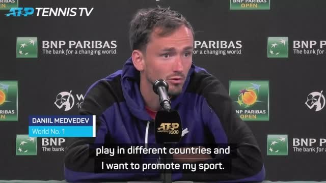 Medvedev wants peace and to promote tennis ahead of Indian Wells