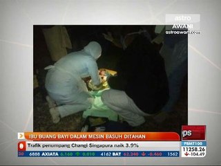 Ibu buang bayi dalam mesin basuh ditahan