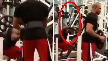 Cet homme a besoin d'un poids à la muscu, ce qu'il va faire est hilarant