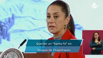 Sheinbaum acusa a Peña Nieto de intentar hacer “segundo Santa Fe” en cuarta sección de Chapultepec