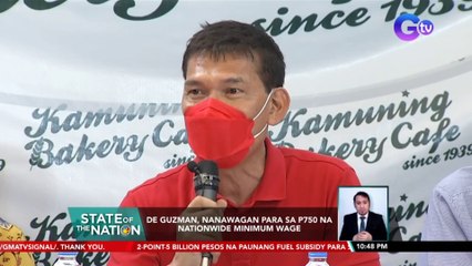 De Guzman, nanawagan para sa P750 na nationwide minimum wage | SONA