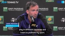 Medvedev wants peace and to promote tennis ahead of Indian Wells