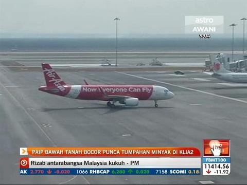 Paip bawah tanah bocor punca tumpahan minyak di KLIA2