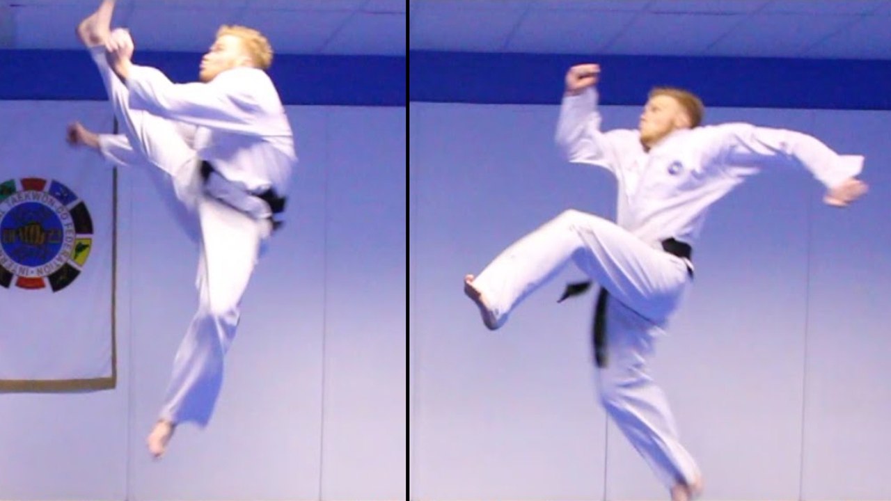 Apprenez à donner un coup de pied frontal sauté en taekwondo