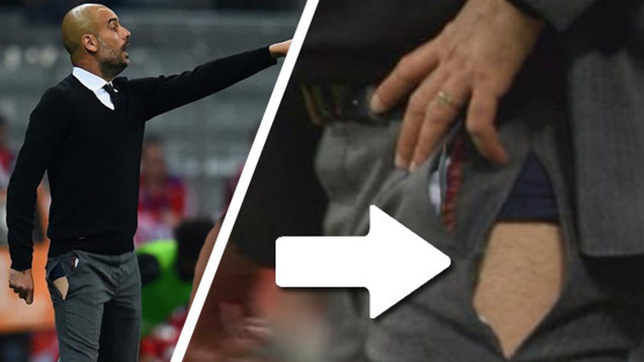 Pep Guardiola déchire son pantalon en célébrant un but !
