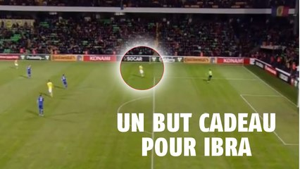 Zlatan Ibrahimovic inscrit un but gag avec la Suède