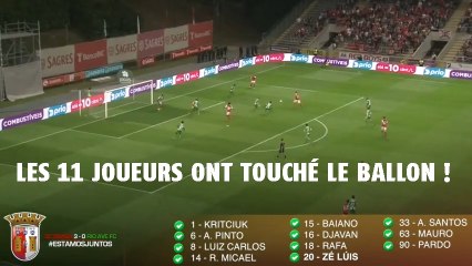 L'équipe de Braga inscrit un but collectif parfait