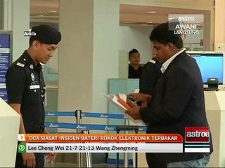 DCA siasat insiden bateri rokok elektronik terbakar