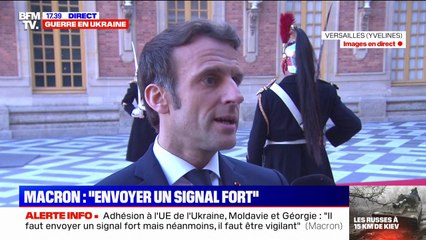 Emmanuel Macron sur le bombardement de la maternité à Marioupol: "C'est un acte de guerre indigne et amoral"