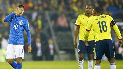 Neymar insulte Zuniga lors du match Brésil - Colombie