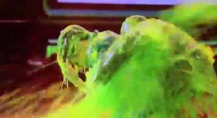 Justin Bieber aspergé de slime vert aux KCA 2012