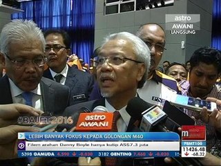 Bajet 2016: Lebih banyak fokus kepada golongan M40