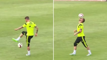 Sergio Ramos jongle aussi bien que Cristiano Ronaldo