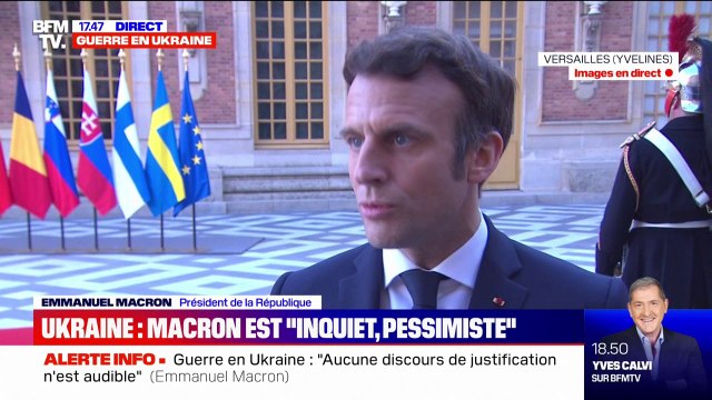 Emmanuel Macron: À court terme, je ne vois pas de solution diplomatique, dans les prochaines heures ou les prochains jours