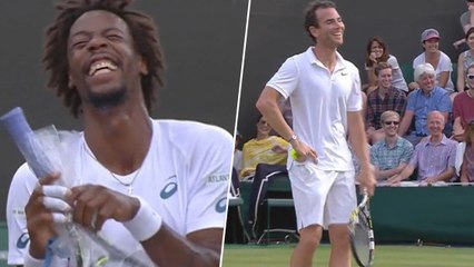 Le fou rire de Gaël Monfils à Wimbledon
