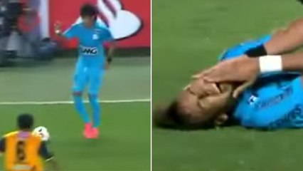 Neymar dribble ses adversaires qui n'hésitent pas à se venger