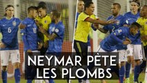 Neymar donne un coup de tête et se fait expulser
