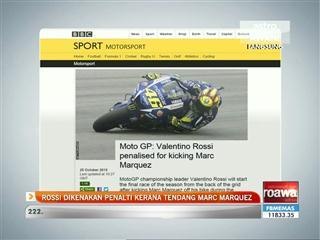 Rossi dikenakan penalti kerana tendang Marc Marquez