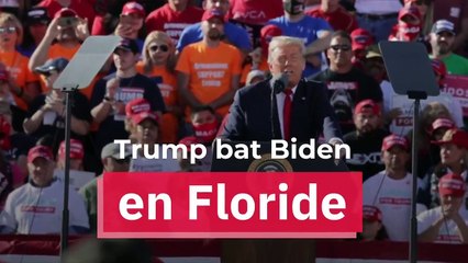 Trump bat Biden en Floride.