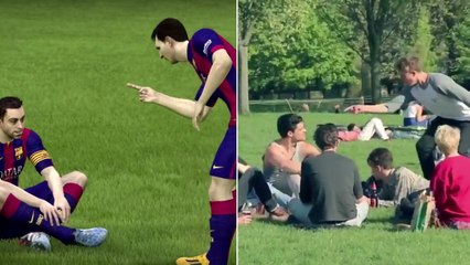 Il imite les célébrations FIFA dans la vraie vie