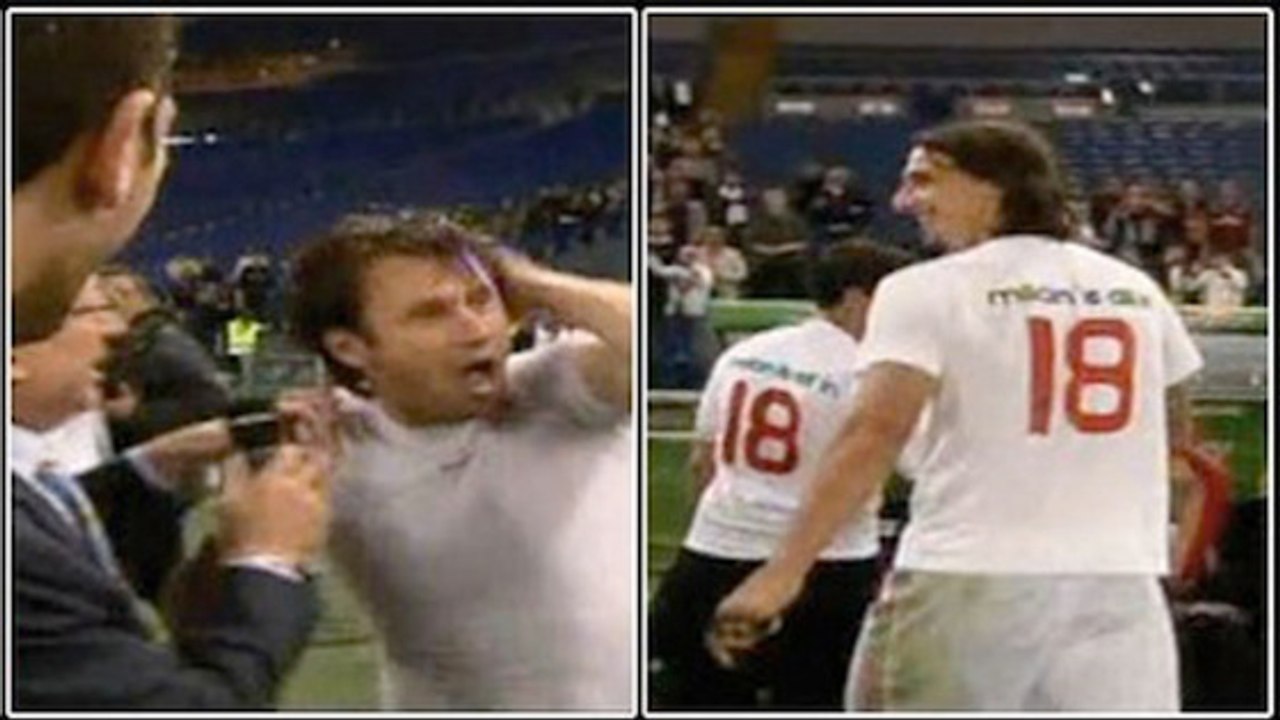 Zlatan Ibrahimovic met un coup de pied au visage à Antonio Cassano