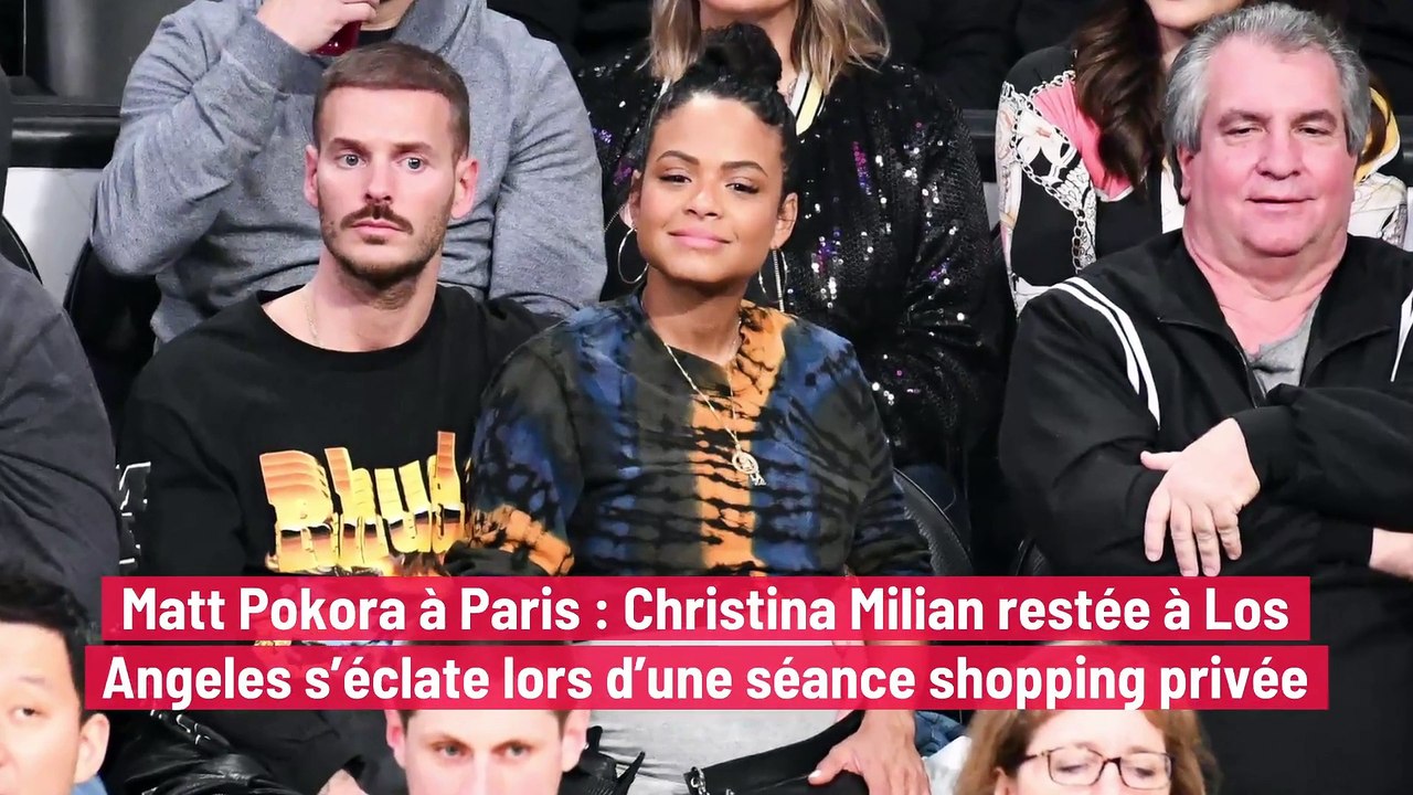 Matt Pokora à Paris : sa chérie Christina Milian restée à Los Angeles s’éclate lors d’une séance shopping privée