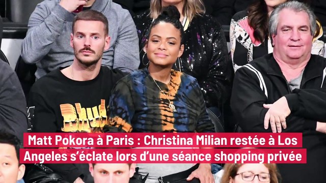 Matt Pokora à Paris : sa chérie Christina Milian restée à Los Angeles s’éclate lors d’une séance shopping privée