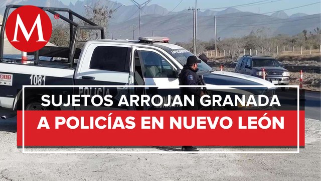 Lanzan granada a policías de Santa Catarina; Fiscalía de NL abre investigación