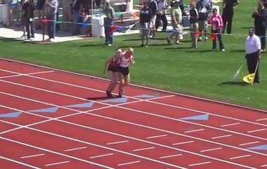 Athlétisme : elle aide son adversaire à finir la course