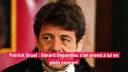 Patrick Bruel : Gérard Depardieu s’en prend à lui en plein concert
