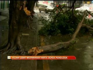 Hujan lebat musnahkan harta benda penduduk