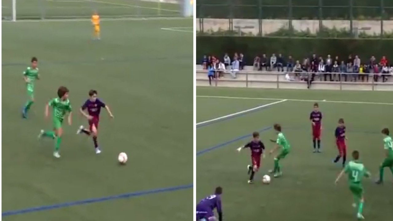 Les U12 du FC Barcelone marquent un but digne de Lionel Messi