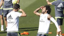 Cristiano Ronaldo et Marcelo inventent un salut à l'entraînement du Real Madrid