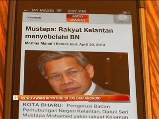 Astro Awani apps kini di IOS dan Android