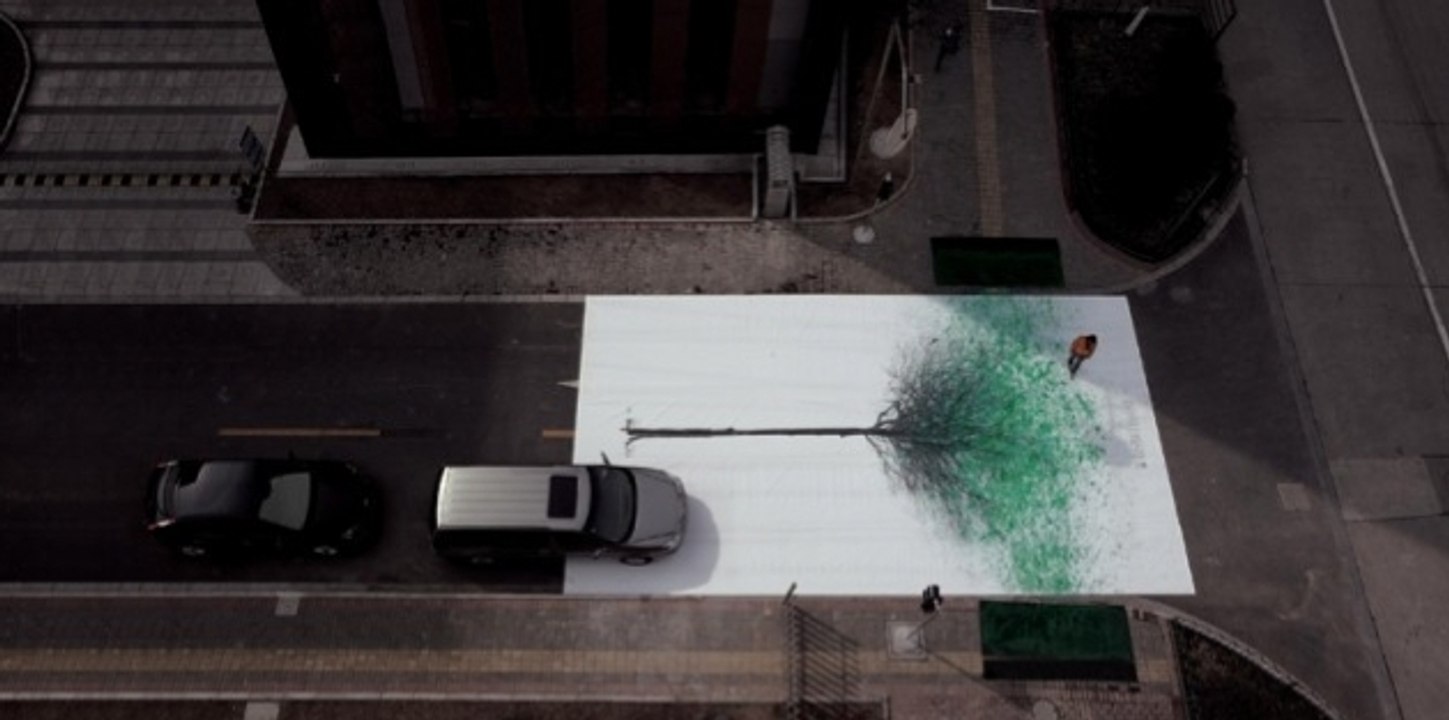 Quand un passage piétons prend des allures d’œuvre d’art écolo!